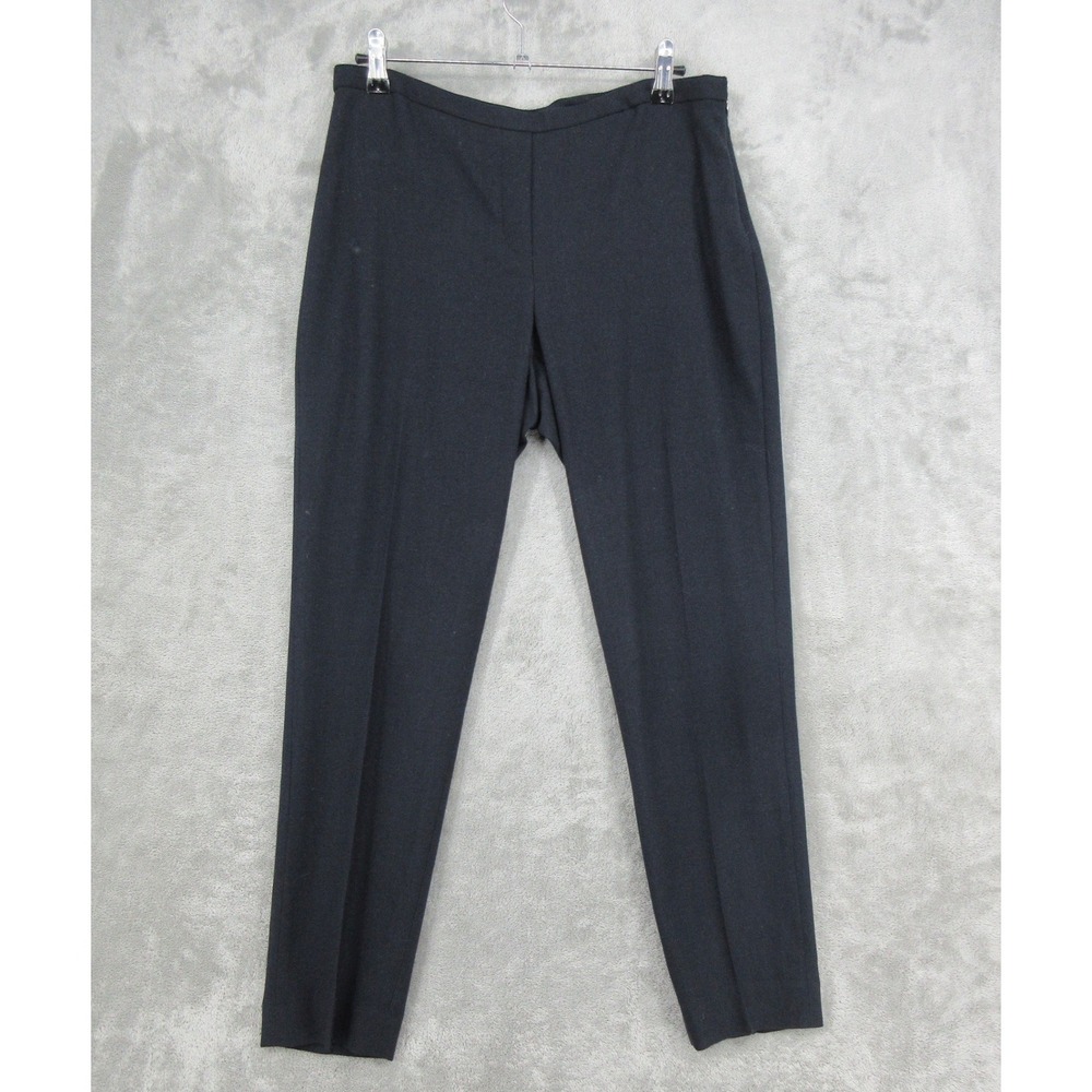 Elie Tahari Pants Women Size 6 Wool Blend Side Zip Tapered Quiet Luxury Trousers